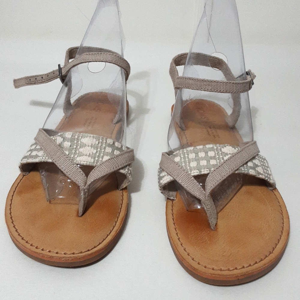 TOMS Lexie Woven‎ Slingback Ankle Stray Thong Sandal